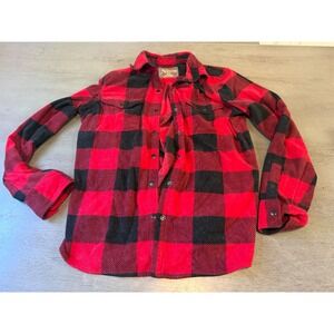 red black plaid NATURAL REFLECTIONS long sleeve shirt size small
